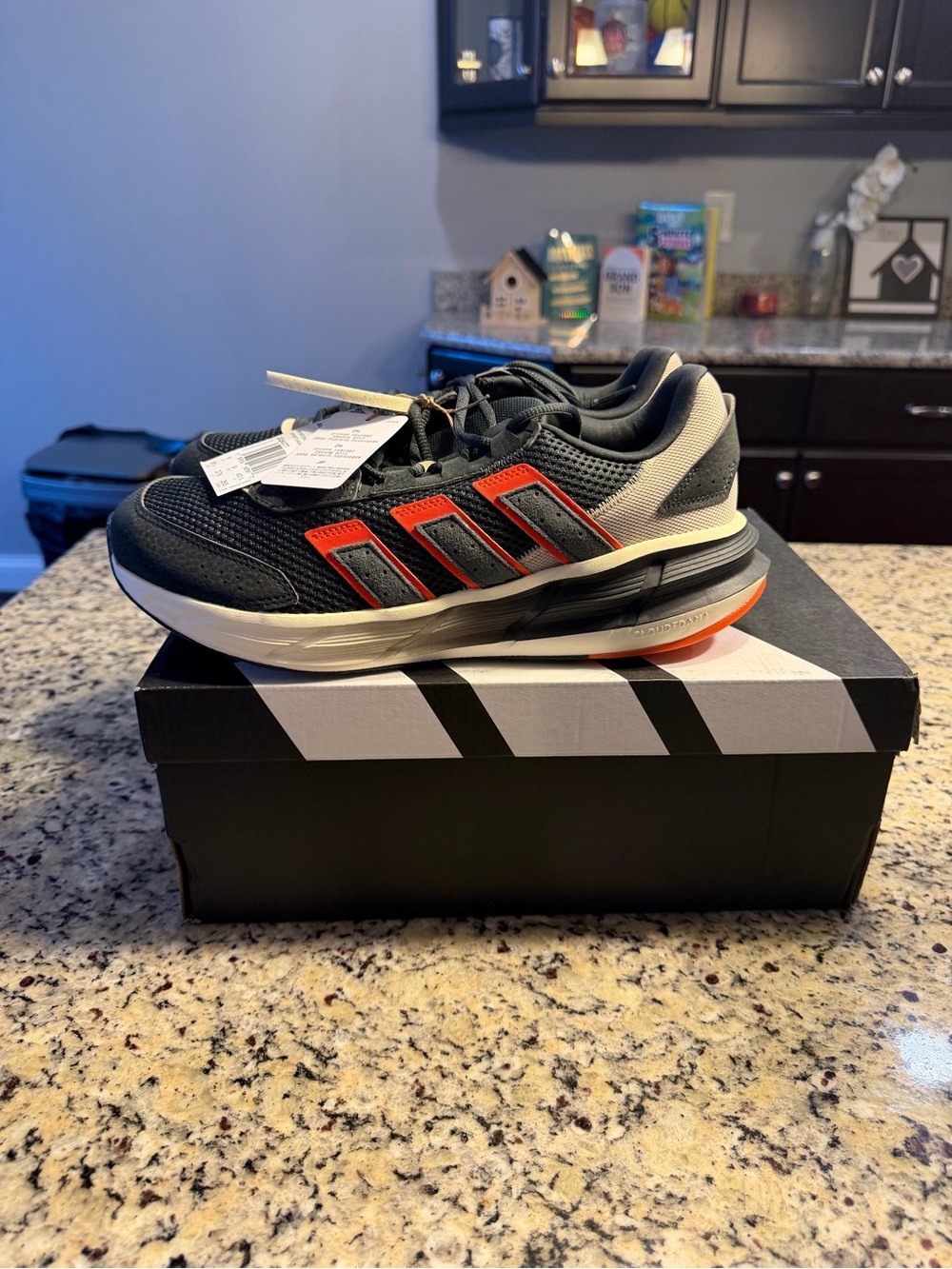 Size 9.5  Adidas Astrastar Carbon Impact Orange SKU JQ6077 Brand New